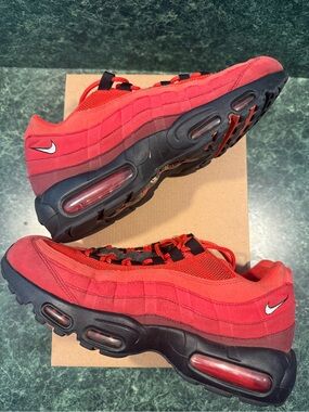 Nike Air Max 95 OG Habanero Red - Men’s Air Max 95 Sneakers Red and Black